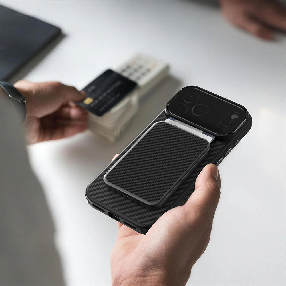 Tarjetero Parante Wallet Stand Nillkin FiberMate Magnetic ( Negro)